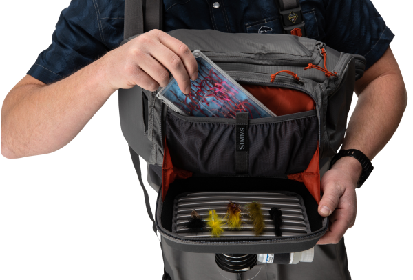 Simms Freestone Sling Pack Model Open 2 Simms Freestone Sling Pack Model Open 2